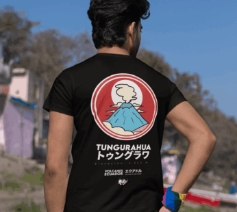Camiseta Volcán Tungurahua – frente y espalda