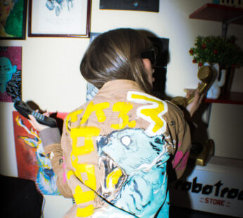 CUSTOM JACKET – BEAR ON FIRE