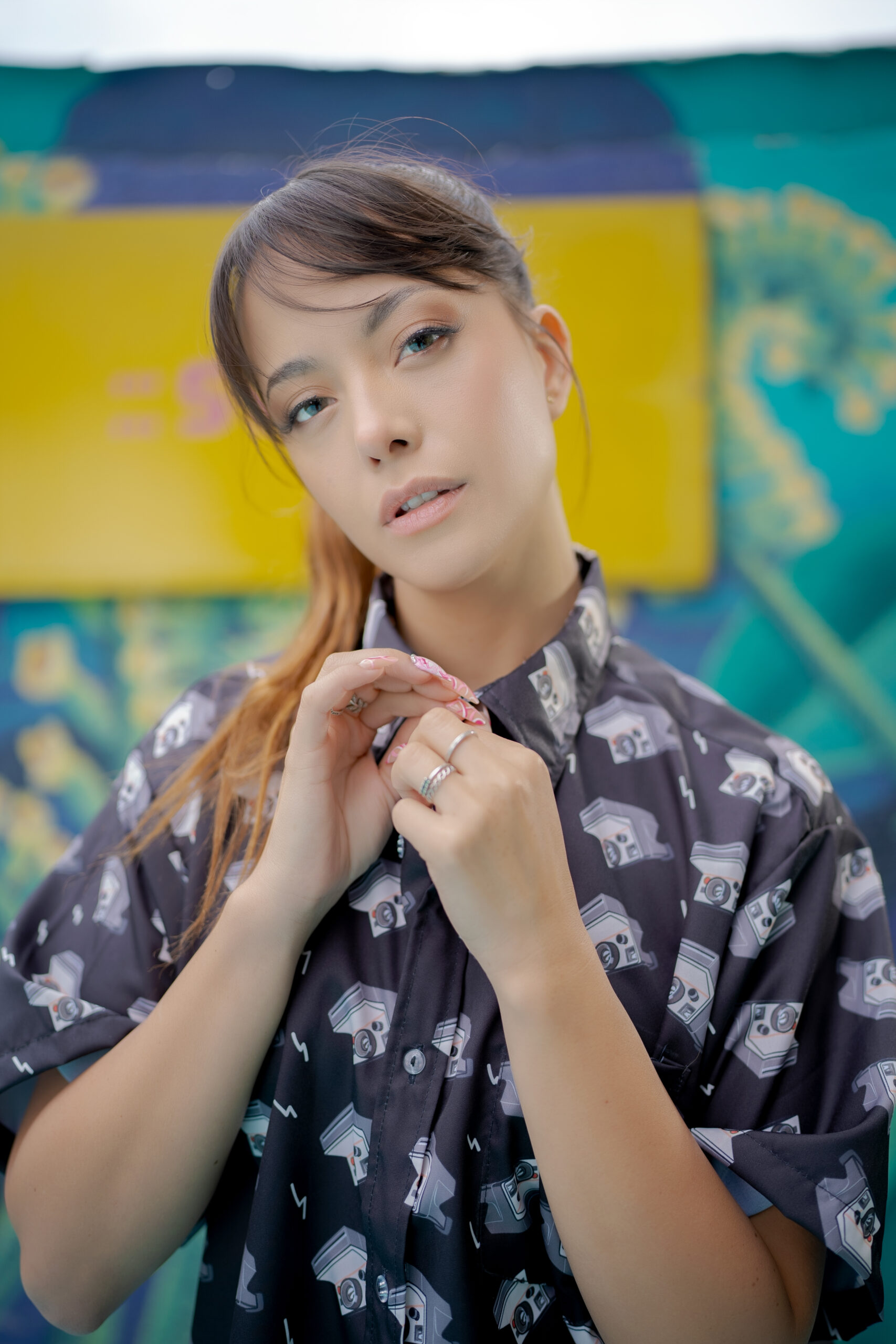 Camisa Camera Pattern Girl version