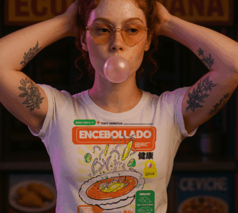 Camiseta Encebollado Blanca solo frente