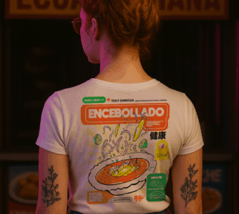 Camiseta Encebollado espalda Blanca