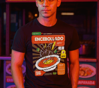 Camiseta Encebollado Negra solo frente